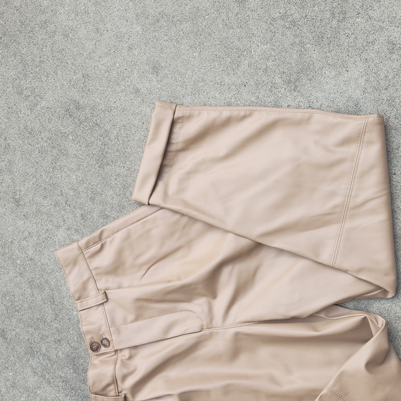 ZARA FAUX LEATHER PANTS - Picture 9 of 15